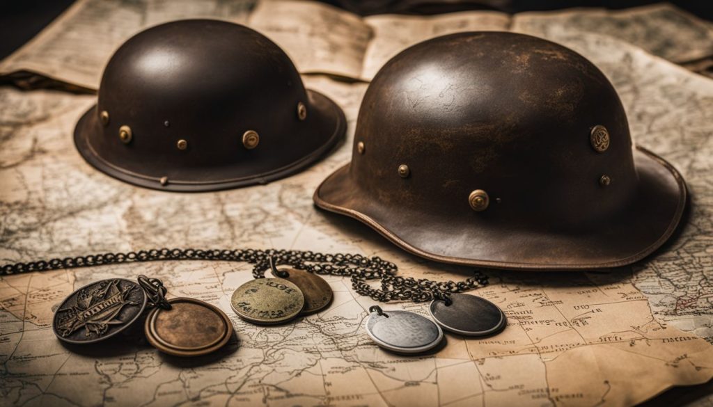 Discover The Best Normandy Tour From Paris: Unforgettable D-Day Experience 16 A photo of old military artifacts on a map with various faces, hair styles, and outfits.