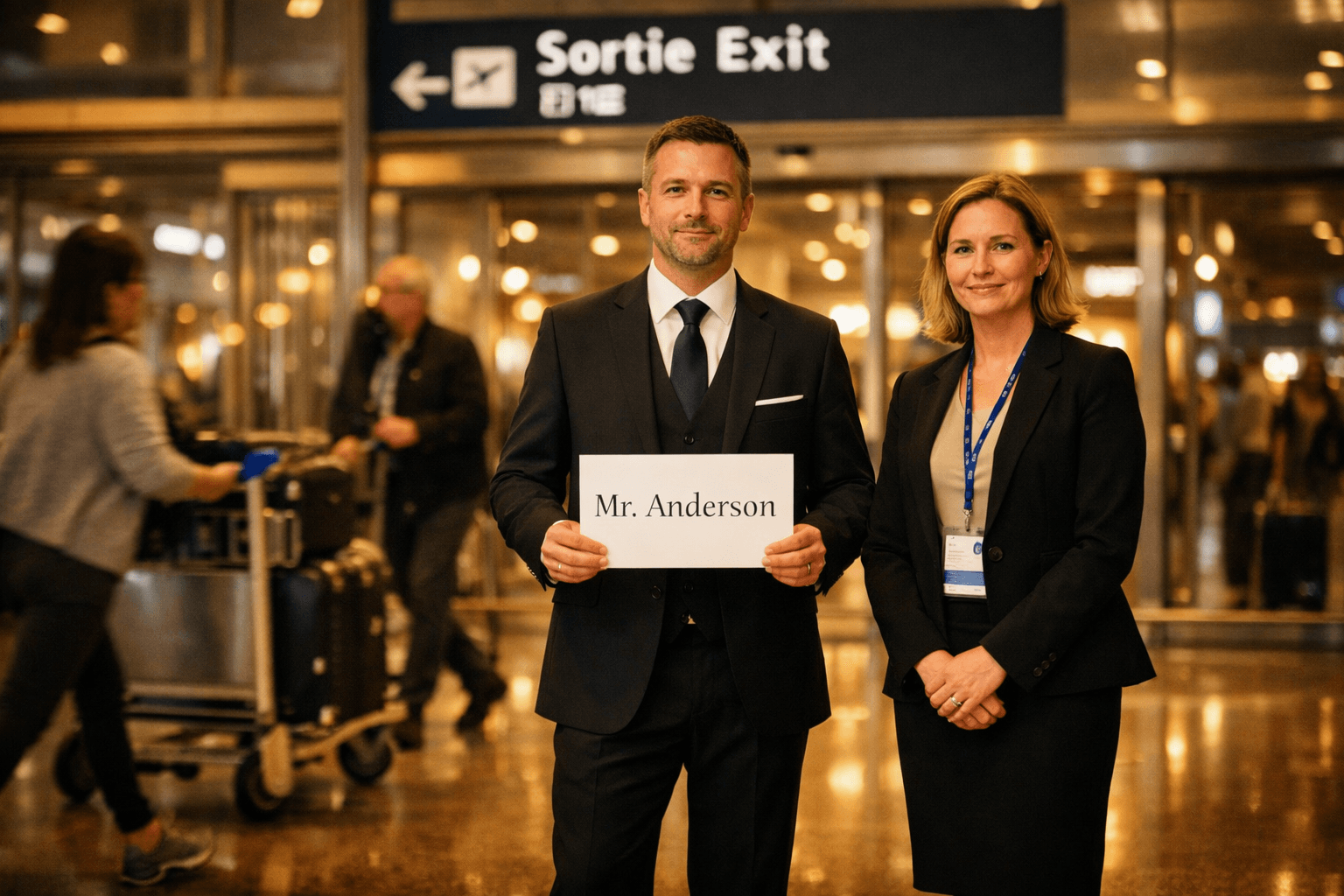New Eu Entry/Exit System 2026: Protocols For Cdg Non-Schengen Arrivals And Fast-Track Meet &Amp; Greet 4 () atmospheric photograph inside Paris CDG Terminal 2E arrivals area showing a professional English-speaking chauffeur in a